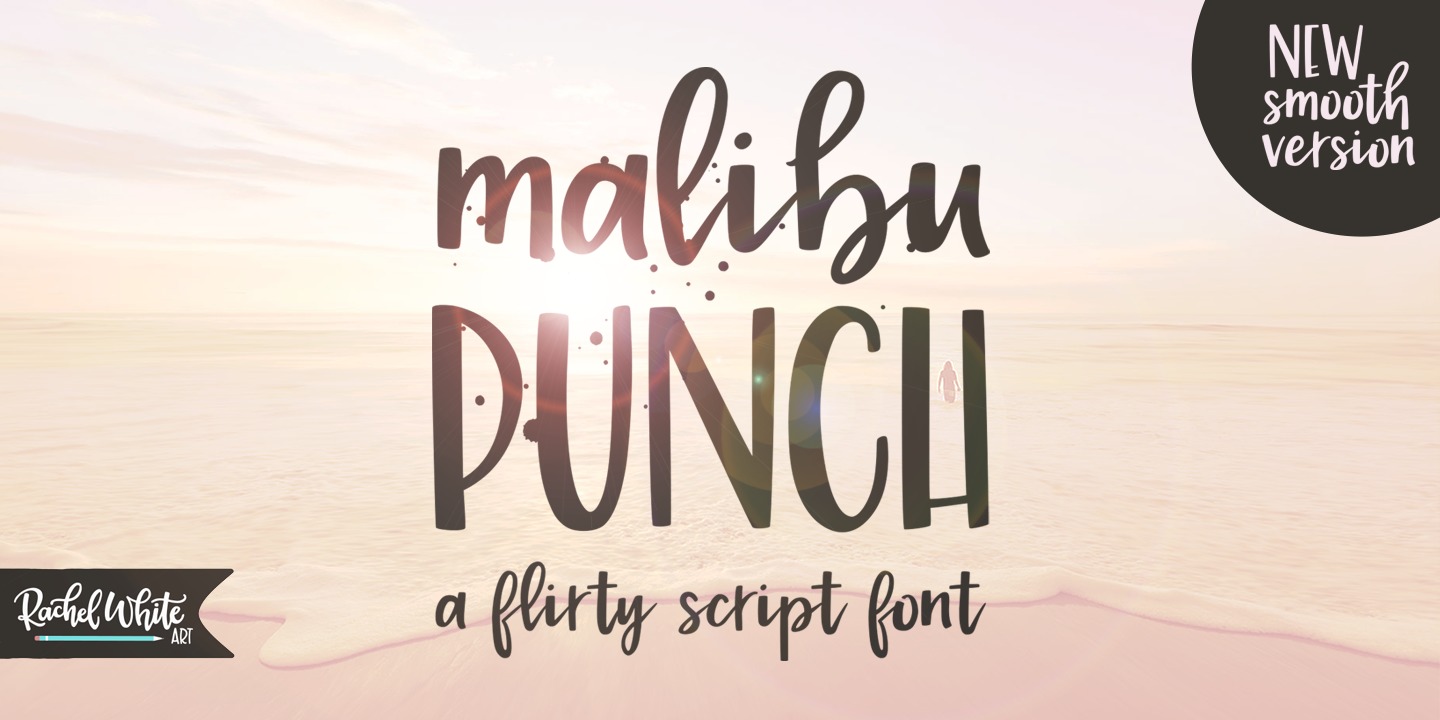 Przykład czcionki Malibu Punch